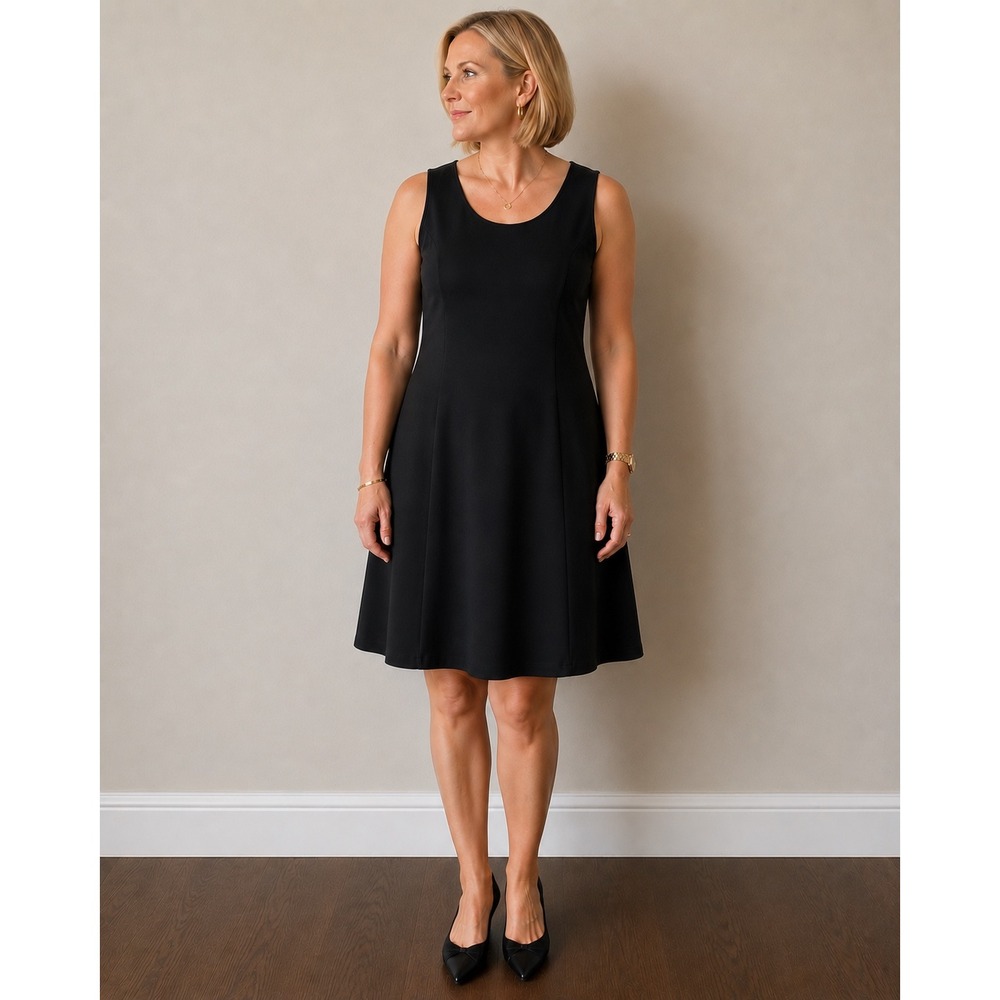Old Navy Sleeveless Fit & Flare Knit Dress Black 1X‎ Plus